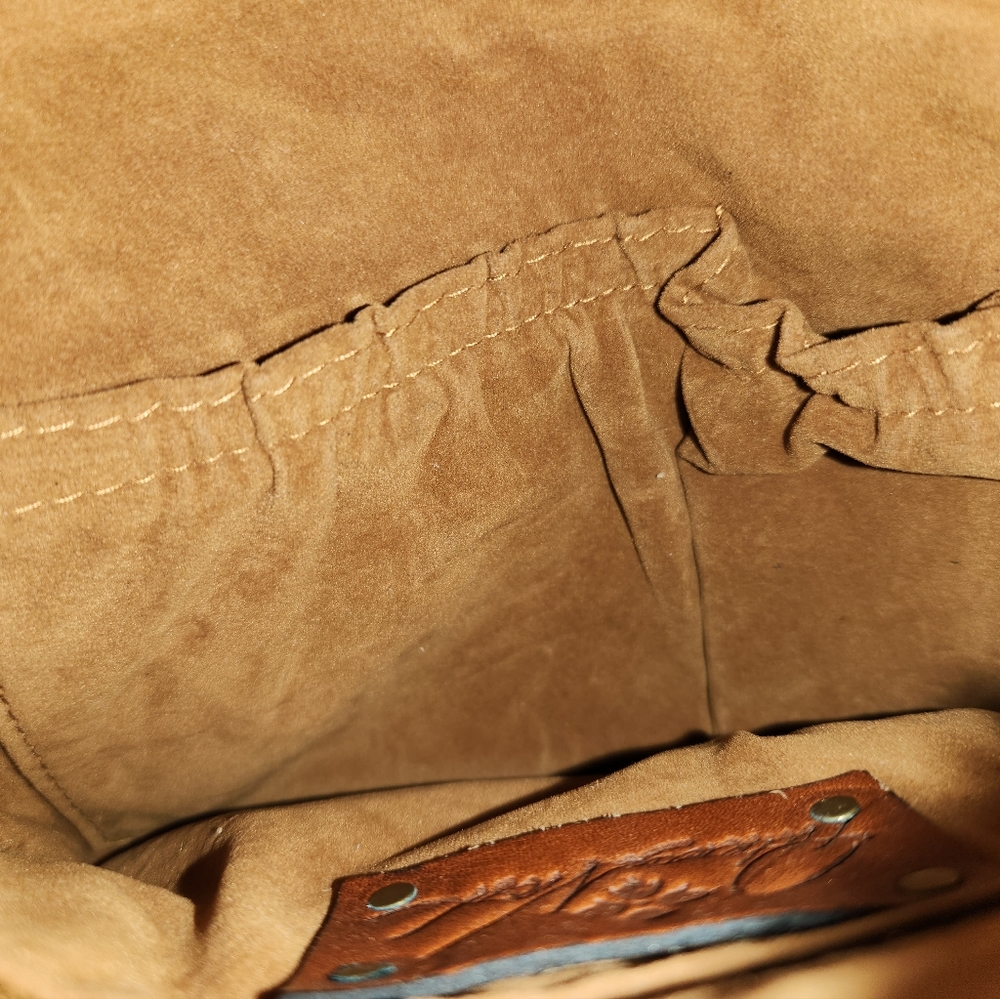 Patricia Nash Brown Embossed Leather Clutch - Picture 6 of 7